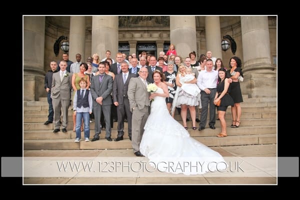 Joanne and Michael's wedding photography at Leeds Town Hall, Leeds, West Yorkshire