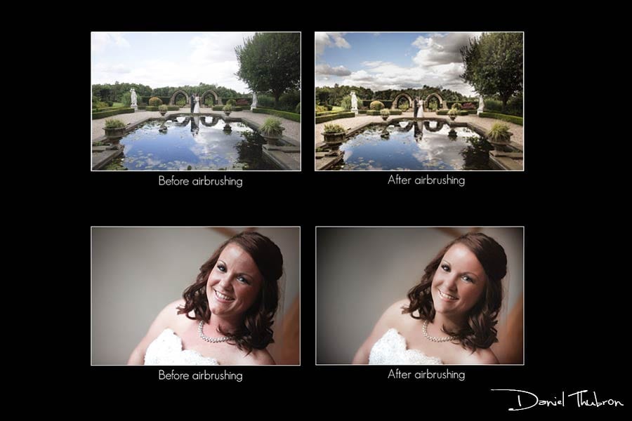 Airbrushing Leeds Wedding Photographer, photoshopped Leeds wedding photography