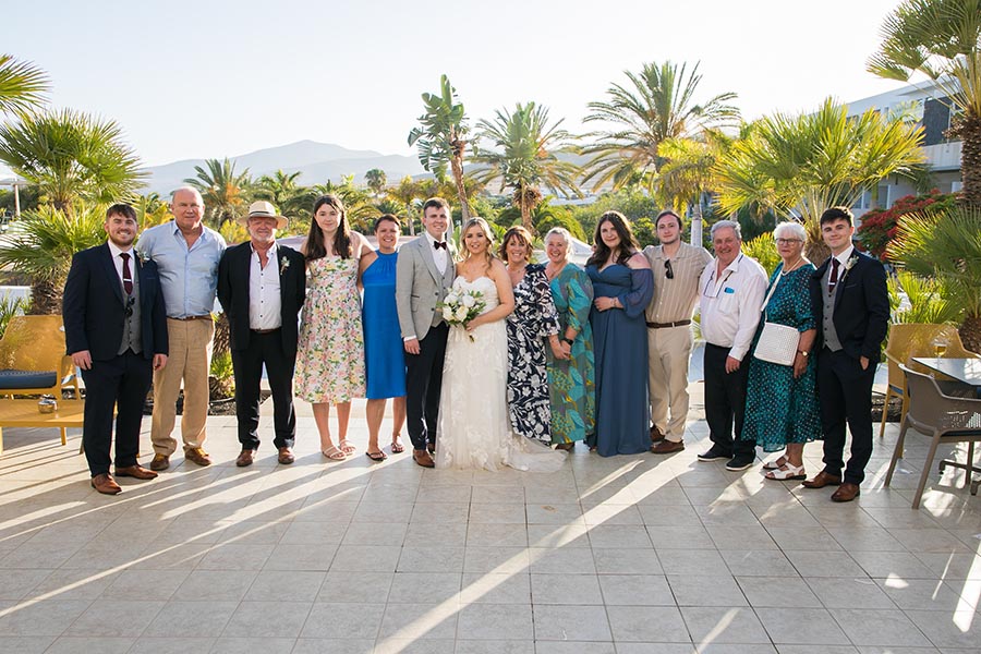 Lanzarote wedding group photo